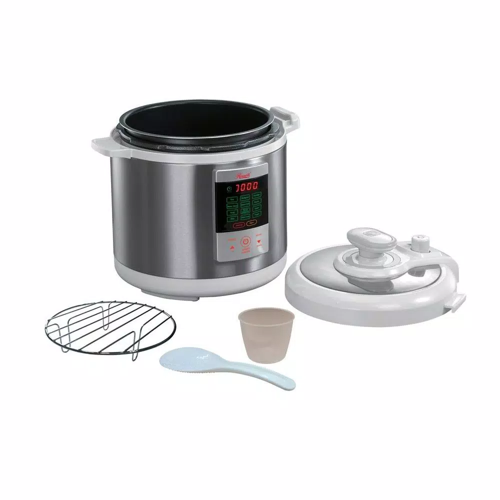 Rosewill 7-in-1 Multi-Function Electric Pressure Cooker, 6.3 Qt, White/Stainless Steel