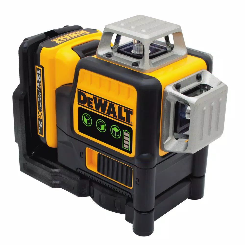 DEWALT 12V MAX Lithium-Ion 3-Beam 360-Degree Green Laser Level Kit with TOUGHSYSTEM 22 in. Tool Box
