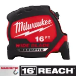 Milwaukee 16 ft. Wide Blade Magnetic Tape Measure with 17 ft. Reach thumbnail 1