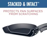 Farberware Neat Nest 12 in. Aluminum Nonstick Skillet, Black thumbnail 4