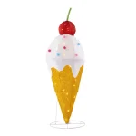 Home Accents Holiday 42 in. Warm White 40-Light LED Ice Cream Yard Decoration thumbnail 1
