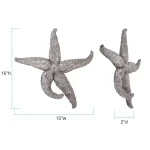 Unbranded Medium Starfish Wall Sculpture - Coastal Silver Pewter Resin Decor thumbnail 6