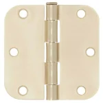 Everbilt 3-1/2 in. x 5/8 in. Radius Satin Brass Steel Butt Door Hinge, 24-Pack thumbnail 2