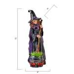 Worth Imports 12 in. Witch Stirring Pot Figure - Halloween Tabletop Decoration thumbnail 2
