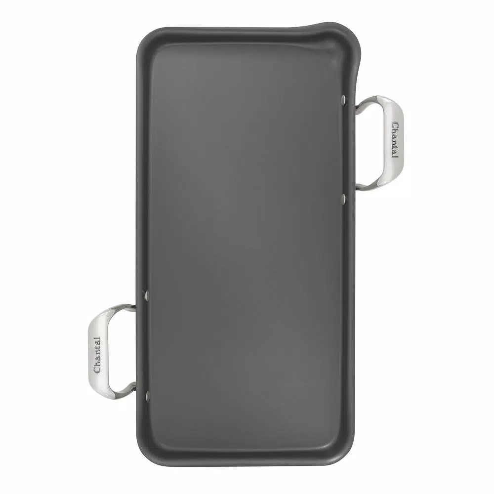 Chantal 21 Supreme 19 in. Ceramic Nonstick Tri-Ply Stainless Steel Griddle