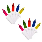 Brite Star 100-Light Multi-Color Mini String Lights with White Wire, Set of 2 thumbnail 1