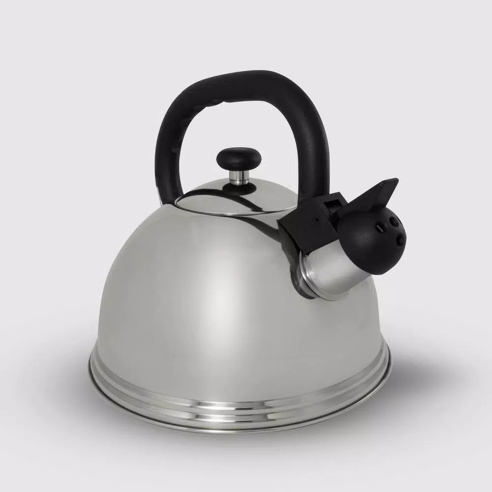 ExcelSteel 3 Qt. Stainless Steel Whistling Teakettle, 12 Cup Capacity
