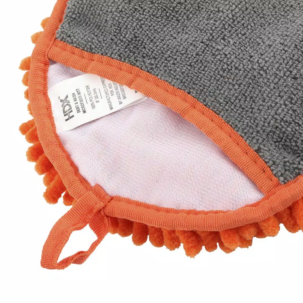 HDX Microfiber Dusting Mitt - Dual-Sided Cleaning Glove for Home and Car