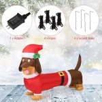 Costway 5 ft. Christmas Inflatable Dog with LED Lights and Waterproof Fan thumbnail 6