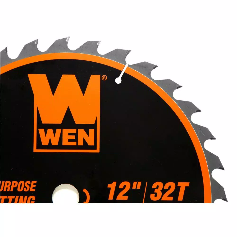 WEN 12 in. Carbide-Tipped Woodworking Saw Blade Set, 32-Tooth & 80-Tooth (2-Pack)