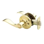 Copper Creek Waverlie Polished Brass Privacy Bed/Bath Door Lever thumbnail 1
