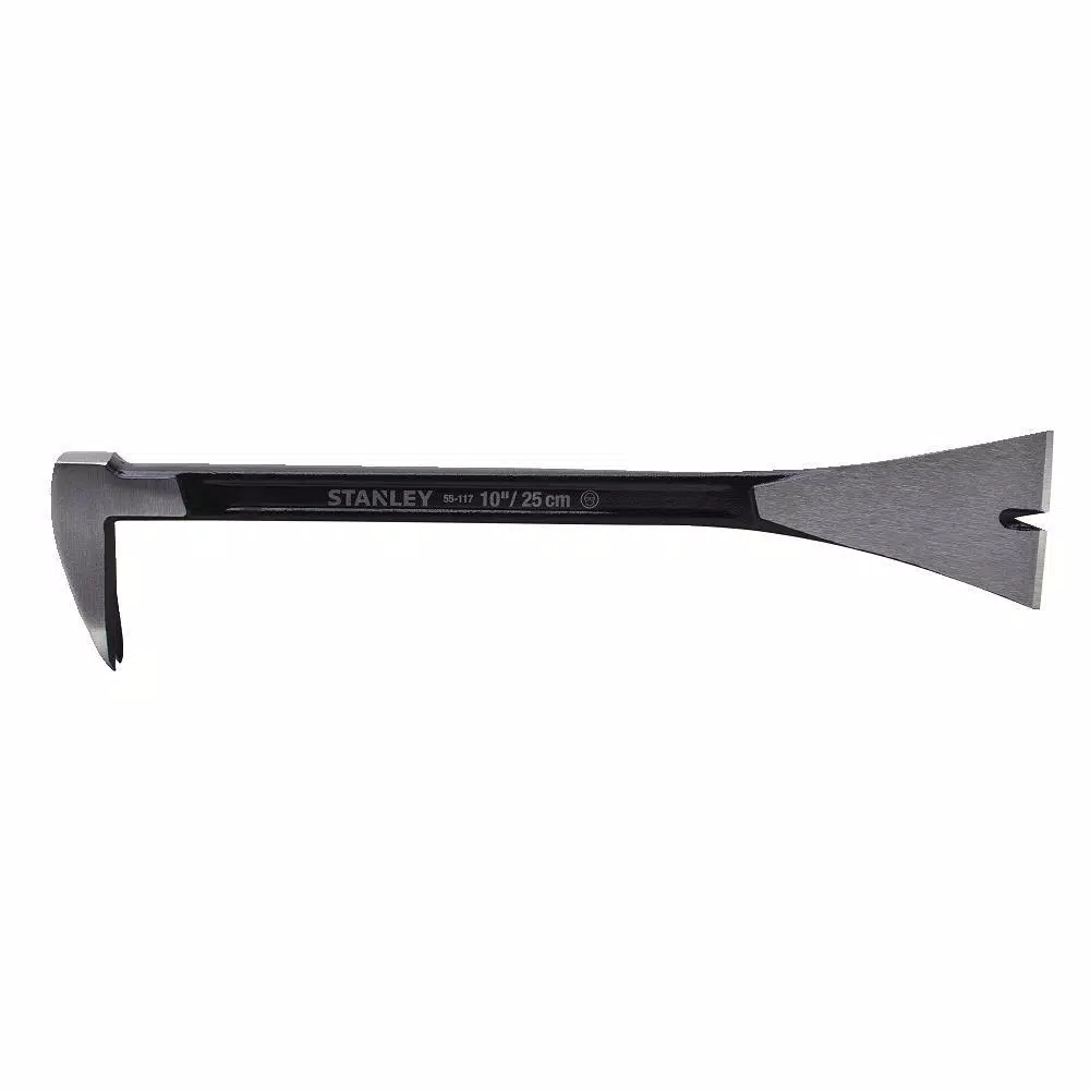 Stanley 10 in. Precision Molding Pry Bar, Forged High Carbon Spring Steel