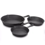 General Store Addlestone 3-Piece Cast Iron Skillet Set, Pre-Seasoned Black Cookware thumbnail 1