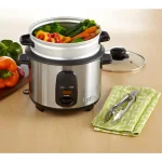 IMUSA 20-Cup Stainless Steel Rice Cooker with Non-Stick Interior and Steamer Insert thumbnail 6