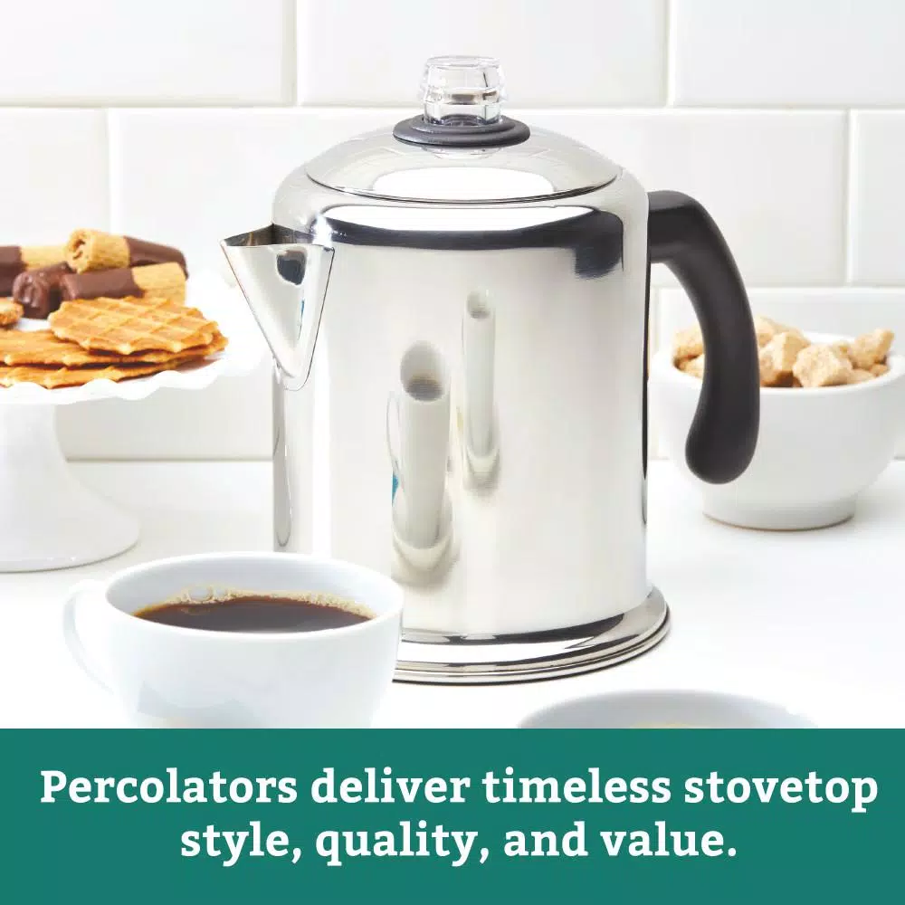 Farberware Classic Series 8-Cup Stainless Steel Stovetop Percolator