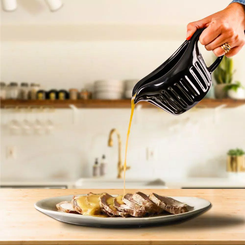 Ovente 13.5 oz. Electric Gravy Warmer with Detachable Ceramic Gravy Boat, Black
