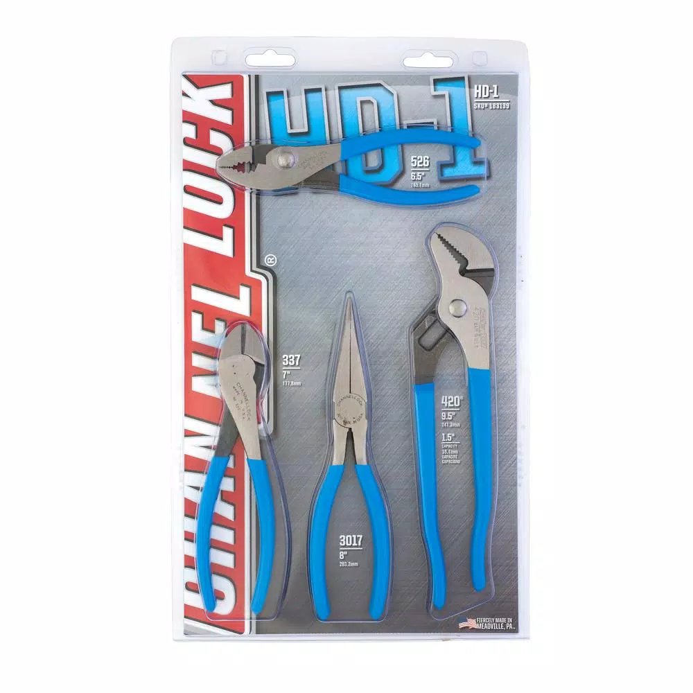 CHANNELLOCK 4-Piece Ultimate Plier Set, High-Carbon Steel Hand Tools