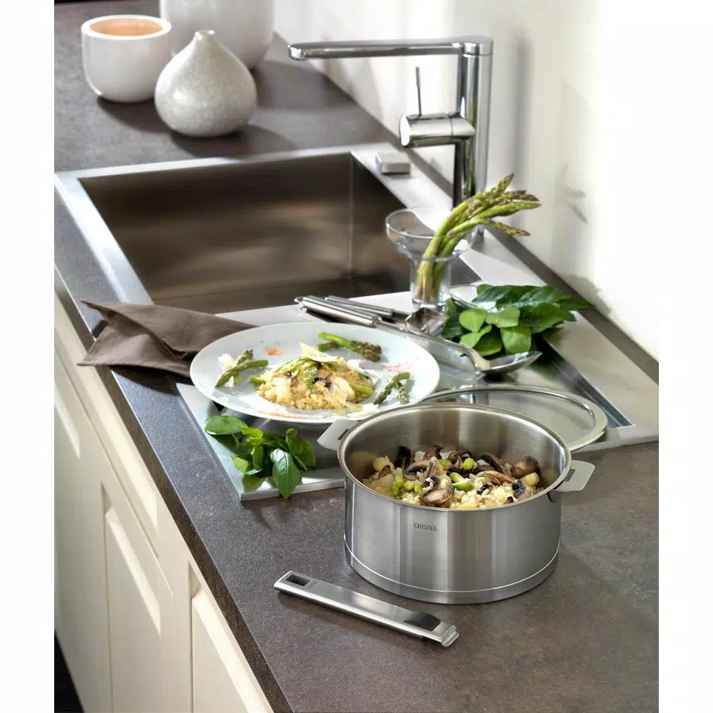 Cristel Strate 13-Piece Stainless Steel Cookware Set with Detachable Handles