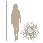 Stratton Home Decor Penelope Round Bronze Metal Accent Mirror, 35 in. W x 34 in. H thumbnail 4