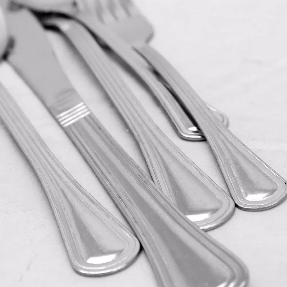 Gibson Home South Bay 65-Piece Stainless Steel Flatware Set with Wire Caddy, Service for 8