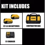DEWALT 20V MAX XR Brushless Cable Stripper Kit with (2) 5.0 Ah Batteries and Charger thumbnail 2