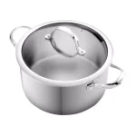 Cooks Standard 6 Qt. Stainless Steel Stock Pot with Tempered Glass Lid thumbnail 2