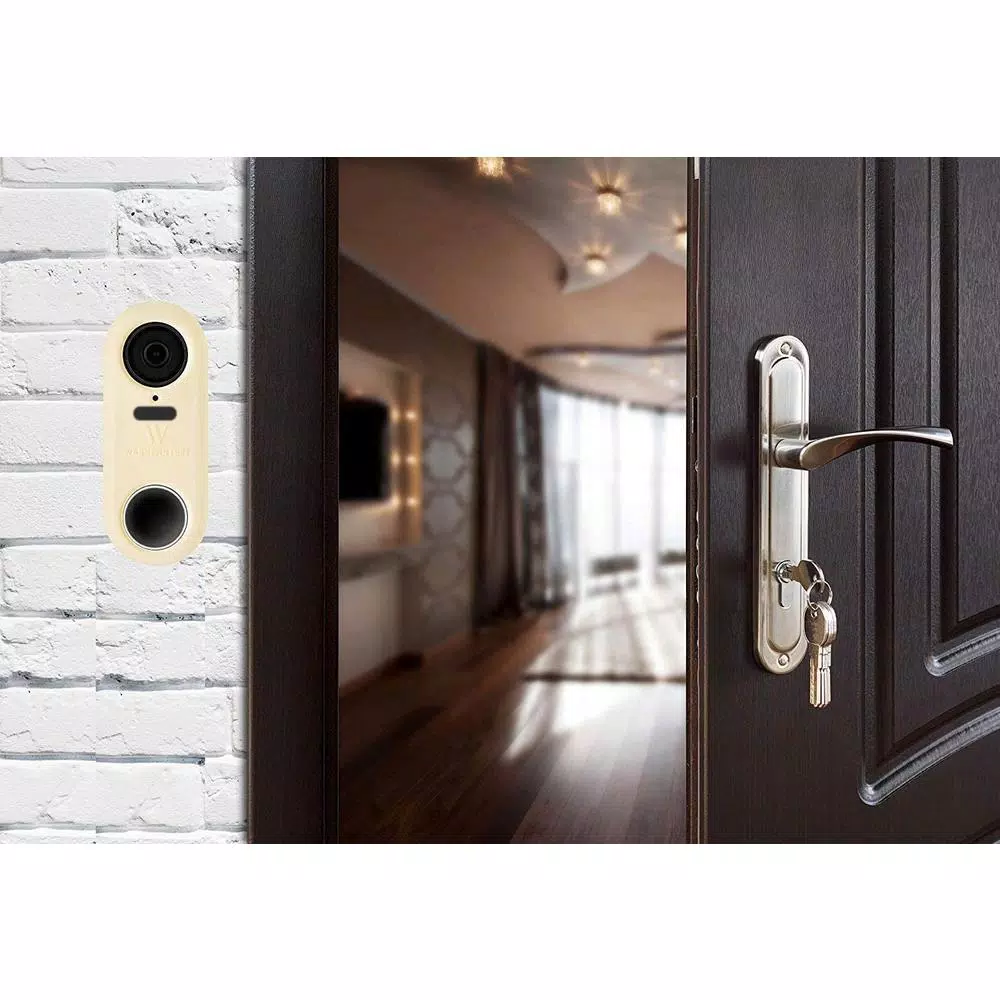 Wasserstein Protective Silicone Skin for Google Nest Hello Video Doorbell - Beige