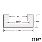 POWERTEC 48 in. Aluminum Miter T-Track for Table Saws and Workbenches thumbnail 3