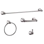 Design House Kassel 4-Piece Polished Chrome Bathroom Hardware Accessory Kit thumbnail 1