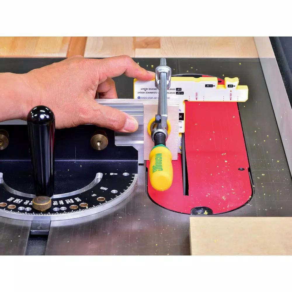 Microjig MATCHFIT Router or Table Saw Setup Gauge for Dado Stop Accessory