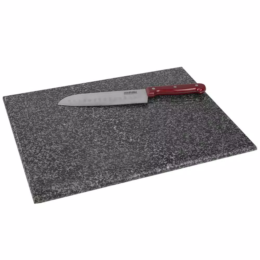 Unbranded 12 in. x 16 in. Granite Cutting Board - Modern Rectangular Stone Pastry & Prep Board