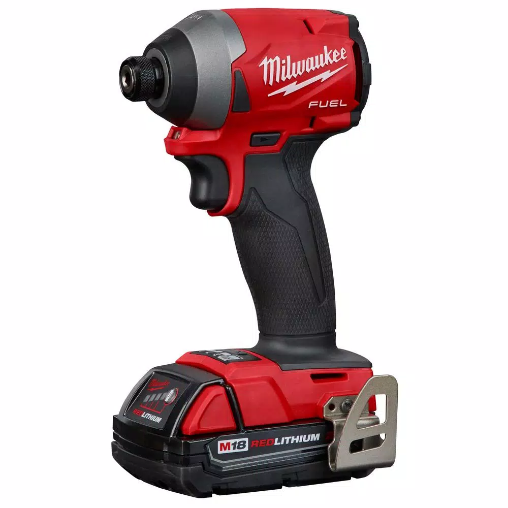Milwaukee M18 FUEL 1/4 in. Hex Impact Driver Kit with (2) 2.0Ah Batteries, Charger, and Hard Case