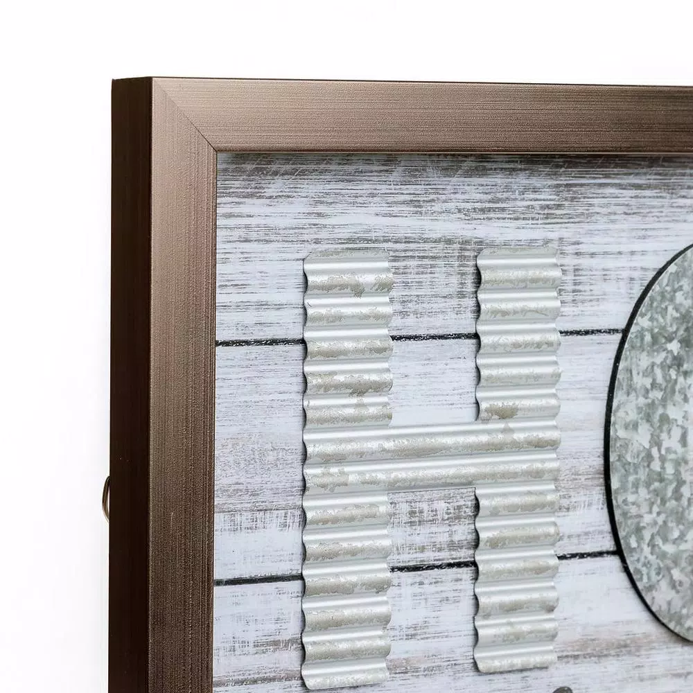 Pinnacle Home Is Where The Heart Is Rustic Wood Plank Wall Art - 14 x 26 in.