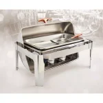 Unbranded Denmark Tools for Cooks 9.5 Qt Rectangular Stainless Steel Roll Up Chafing Dish Set, 5-Piece thumbnail 3