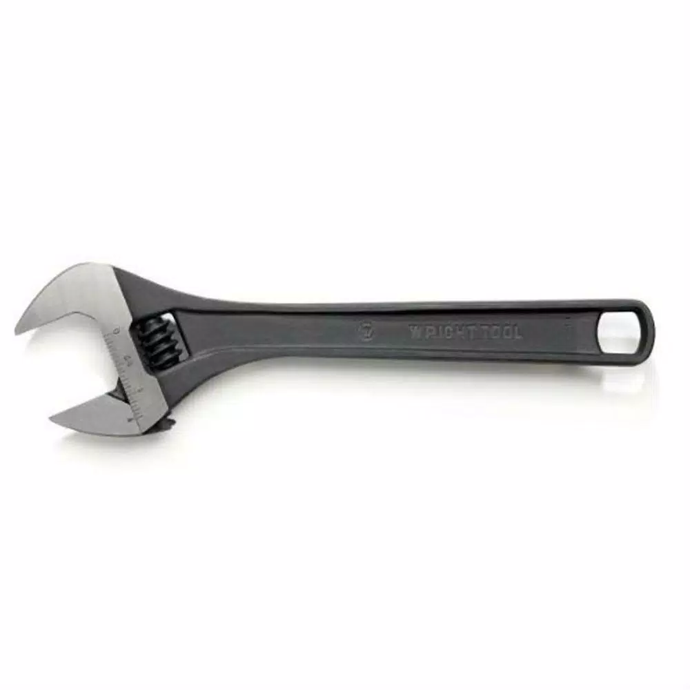 Wright Tool 15 in. Adjustable Wrench with Black Industrial Finish