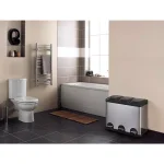Step N' Sort 12 Gal. 3-Compartment Stainless Steel Trash Can and Recycling Bin with Step Pedals thumbnail 5