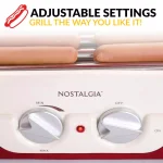 Nostalgia Retro Red Electric Hot Dog Roller and Bun Warmer - Specialty Grill thumbnail 5