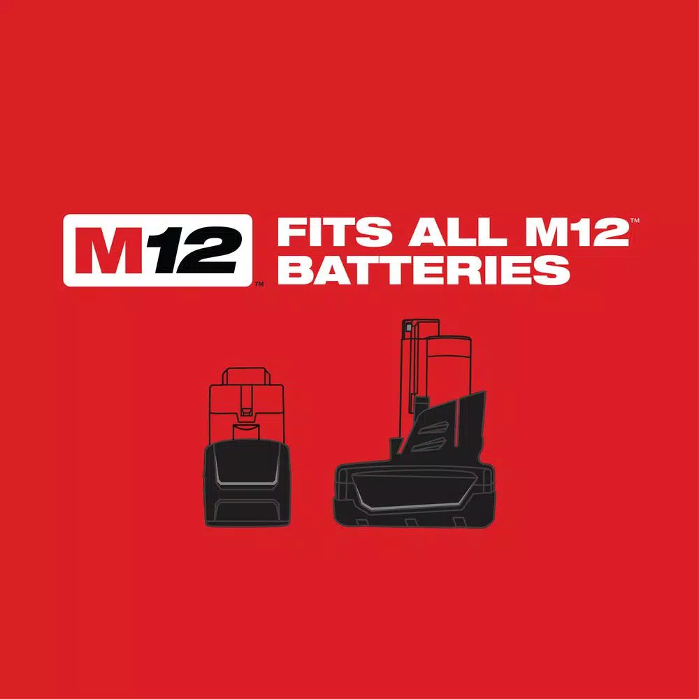 Milwaukee M12 FUEL 3/8 in. Stubby Brushless Cordless Impact Wrench Kit with Two Batteries and Charger