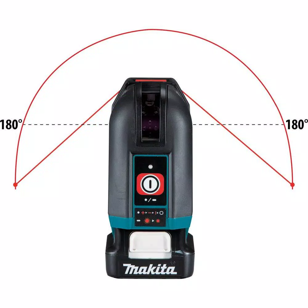 Makita 12V MAX CXT Self-Leveling Red Beam Cross-Line and 4-Point Laser Kit (2.0 Ah)