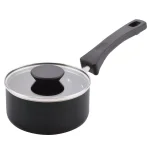 Farberware Neat Nest 1-Quart Aluminum Nonstick Saucepan with Glass Lid, Black thumbnail 1