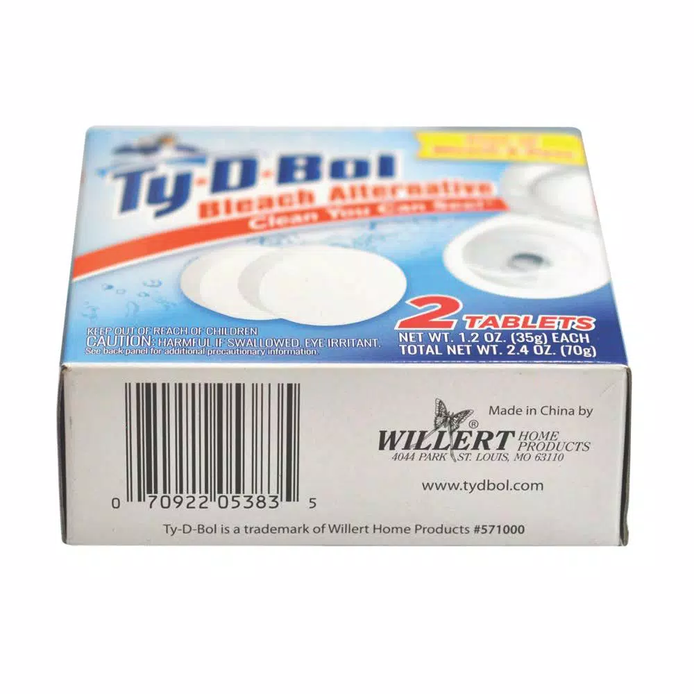 Ty-D-Bol Bleach Alternative In-Tank Toilet Bowl Cleaner Tablets, 2.5 oz (6-Pack)