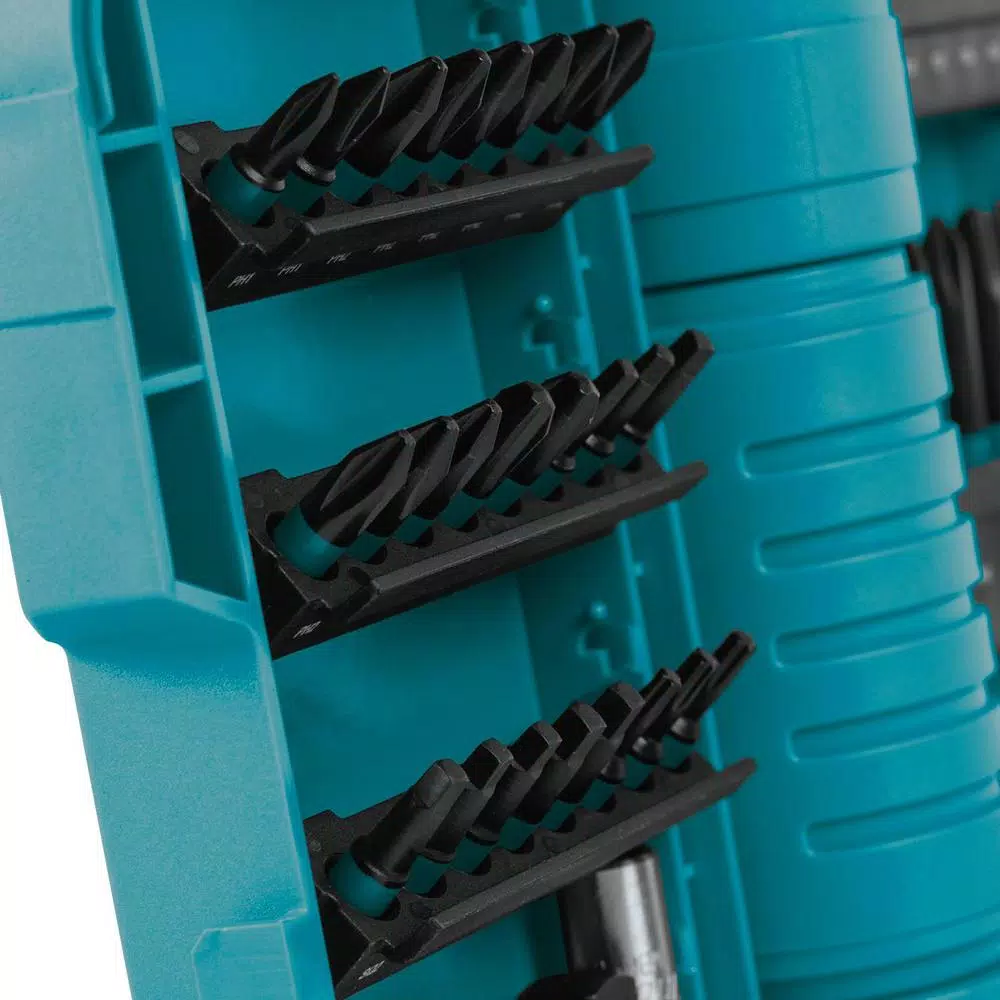 Makita ImpactX 50-Piece Impact Rated Driver Bit Set, S2 Steel Hex Shank
