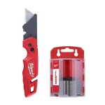 Milwaukee FASTBACK Folding Utility Knife Set with Blade Storage and 50-Pack General Purpose Blades thumbnail 1