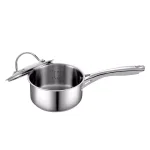Cooks Standard 1.5 Qt. Stainless Steel Saucepan with Tempered Glass Lid thumbnail 3
