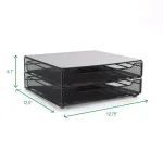 Mind Reader Jumbo 72-Capacity Metal Mesh Double Coffee Pod Storage Drawer, Black thumbnail 6