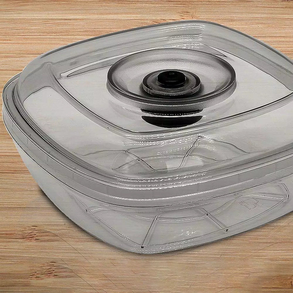 NutriChef 1L Vacuum Sealer Food Storage Container, White Air Sealing Canister Accessory