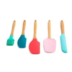Core Kitchen Nostalgia 5-Piece Jumbo Beechwood and Silicone Utensil Set thumbnail 2