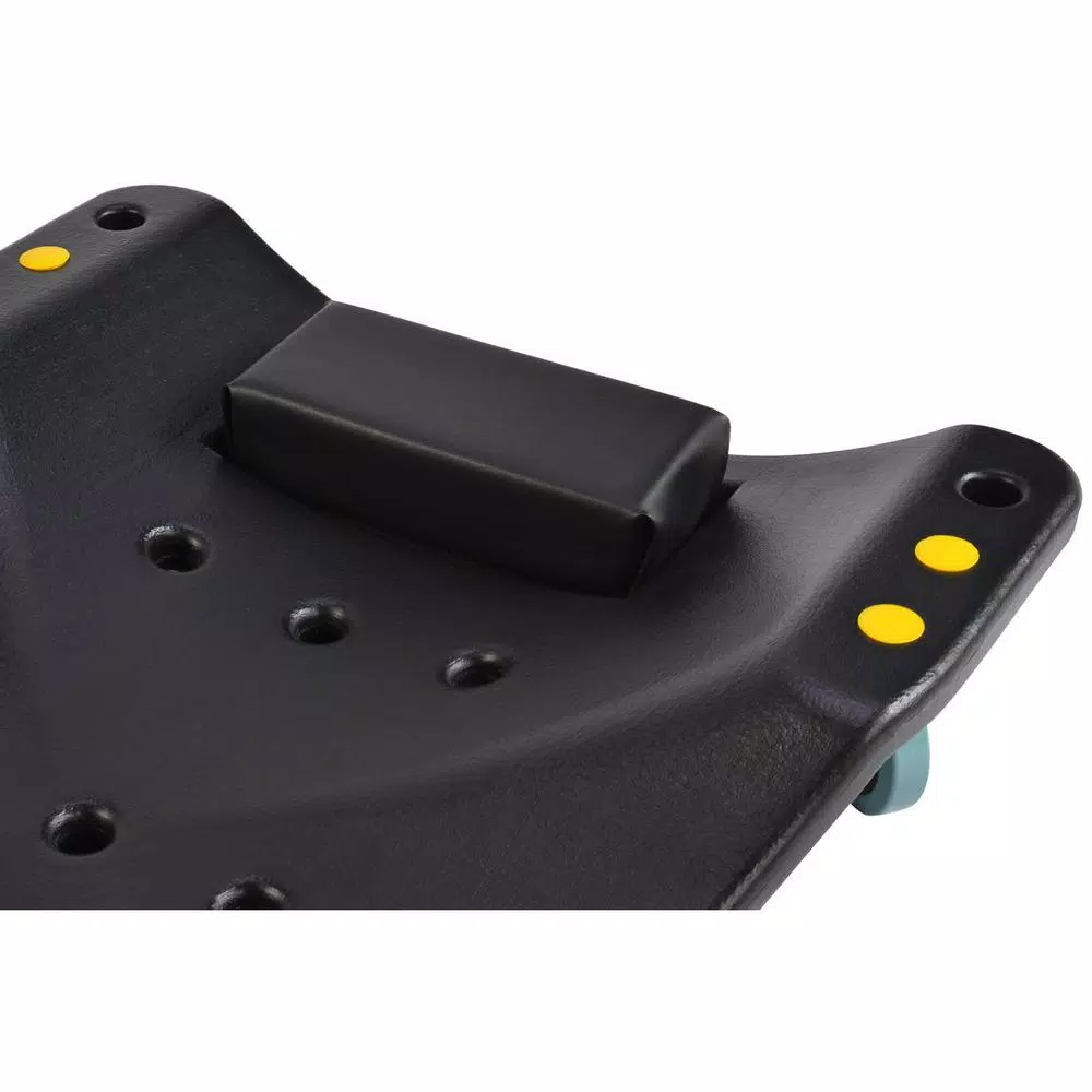 Omega Lift 48 in. HDPE Plastic Mechanic Creeper with Padded Headrest and Dual Tool Trays, 440 lb. Capacity