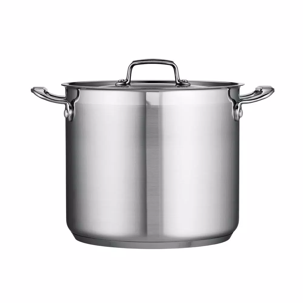 Tramontina Prima 12 Qt. Stainless Steel Tri-Ply Stock Pot with Lid
