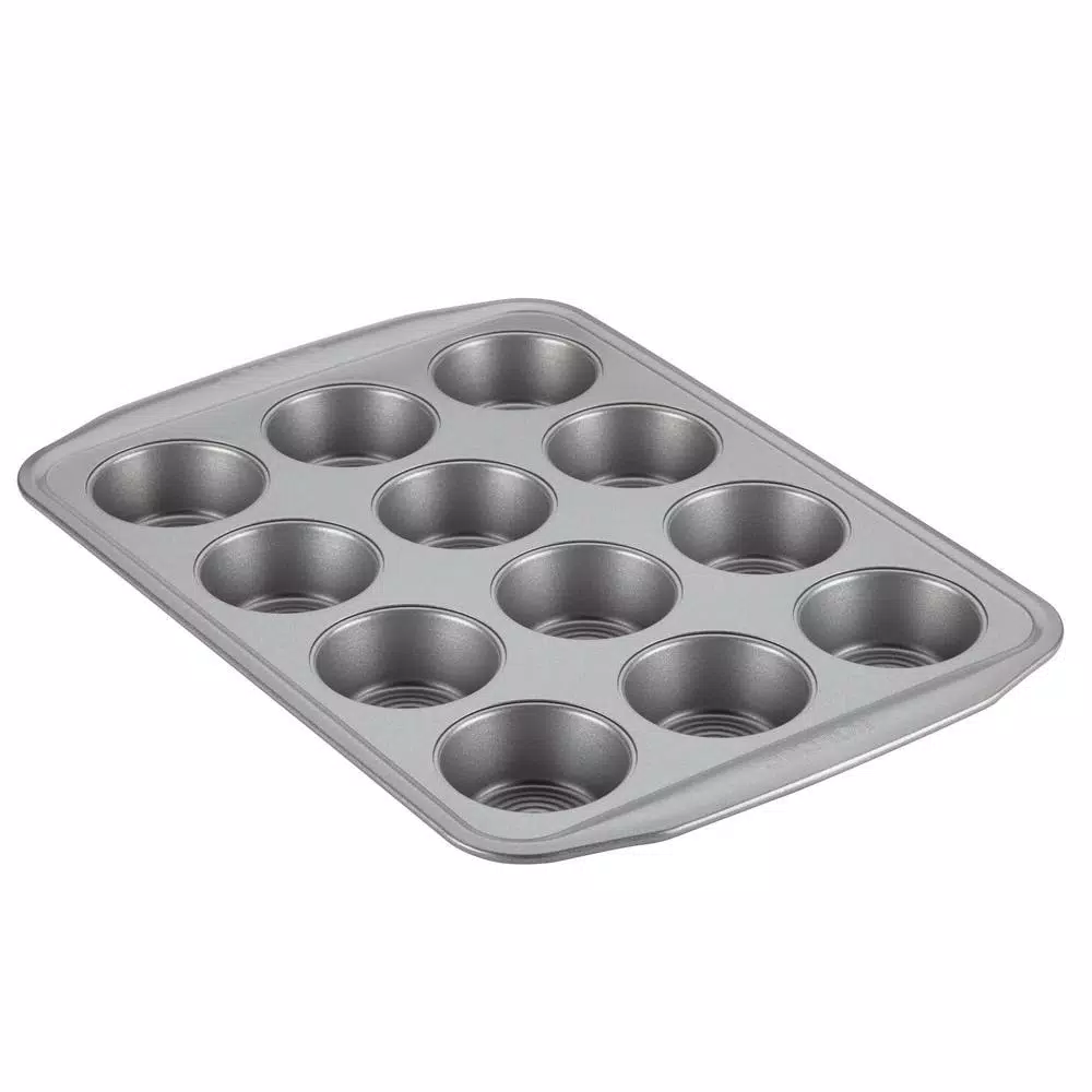 Circulon 12-Cup Nonstick Muffin Pan, Gray Bakeware